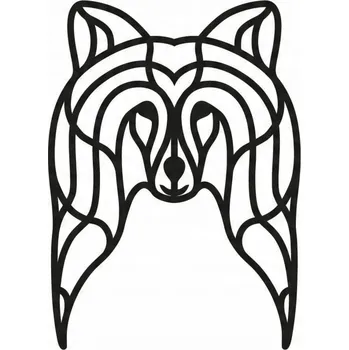 Obraz Nástěnná dekorace Čínský chocholatý pes - nástěnná dekorace, obraz s prořezávaným vzorem