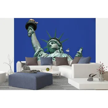 Fototapeta DIMEX | Samolepicí vliesová fototapeta na zeď Socha svobody v New Yorku MA-5-2989 | 375 x 250 cm | zelená, modrá + Samolepicí vliesová fototapeta na stěnu DIMEX Socha svobody v New Yorku MA52989 v rozměru 375 x 250 cm