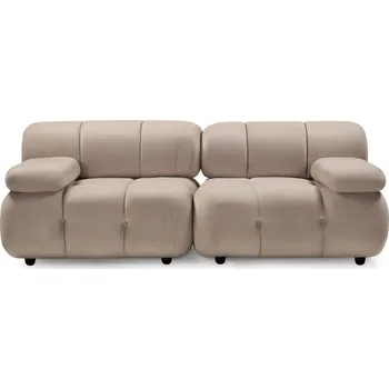 Pohovka Dvoumístná modulová pohovka Fluf Big samet světle béžová