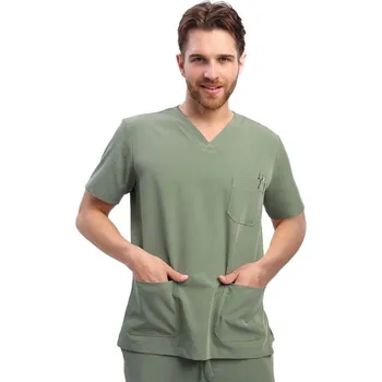 Zdravotnický oděv Pánská halena Elegant Stretch, olivově zelená, L