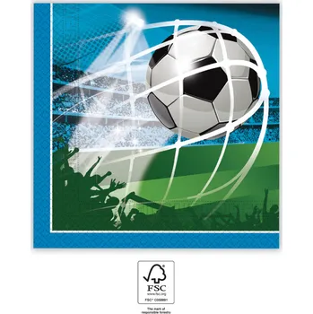 Papírový ubrousek Procos Kvalitní kompostovatelné ubrousky - Fotbal Fans 33 x 33 cm 20 ks
