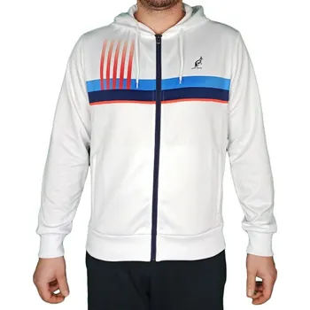 Pánská mikina Pánská tenisová mikina Australian Printed Double Jacket - bianco Bílý (S)