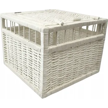 přepravka pro zvíře Proutěná přepravka pro holuby bělená