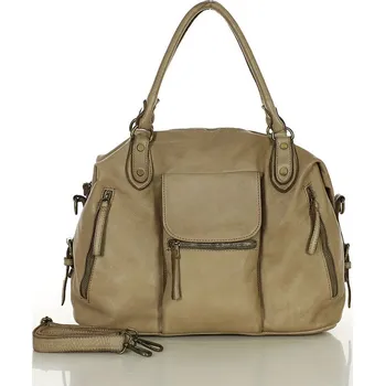 Kabelka Marco MAZZINI Béžovošedá "bowling" kabelka (V189d) Béžová