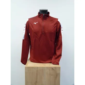 Pánská mikina Mizuno Nara Interlock Training Top M - Burgundy Velikost: XXL