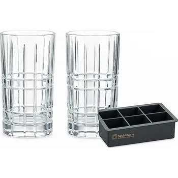 Sada nádobí Nachtmann Sada sklenic a tvořítka na led Square, 350 ml, 2 ks