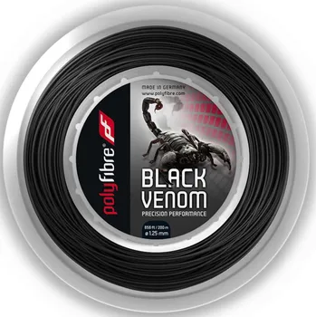 Struna na výplet tenisové rakety Tenisový výplet Polyfibre Black Venom (200 m) Černý (1.20 mm)