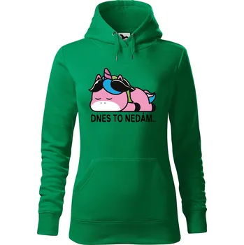 Pánská mikina Dámská mikina Dnes to nedám Velikost (žena): XL, Vyberte barvu: Středně zelená