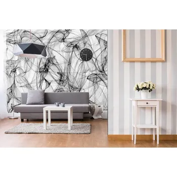 Fototapeta DIMEX | Samolepicí vliesová fototapeta na zeď Kouřový motiv MA-5-2514 | 375 x 250 cm | bílá, černá + Samolepicí vliesová fototapeta na stěnu DIMEX Kouřový motiv MA52514 v rozměru 375 x 250 cm