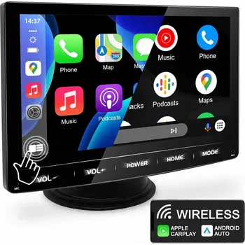 Autorádio URVOLAX Bezdrátové Autorádio, 7" HD dotykové, CarPlay i Android Auto