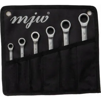Klíč MJW Sada očkoplochých klíčů s ráčnou, 6 kusů, 8-19 mm, pouzdro