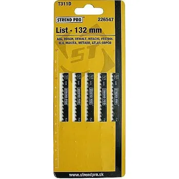 Pilový plátek List do přimočaré pily T311D 132mm, 6z, dřevo, bal. 5 ks