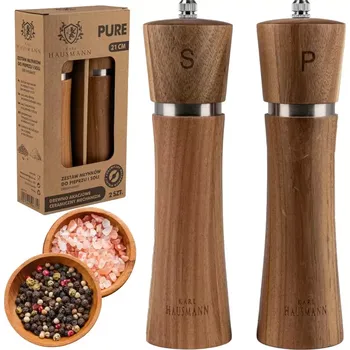 Mlýnek na koření KARL HAUSMANN Sada mlýnků na sůl a pepř 21 cm 2 ks Přírodní