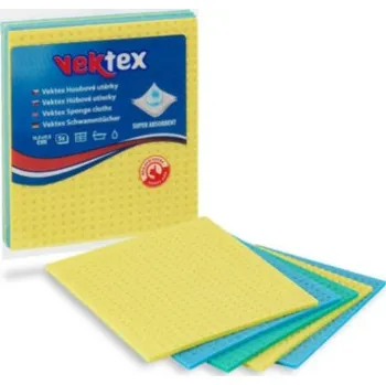 Utěrka Vektex houbová utěrka 15,5 x 17,5 cm 5 kusů