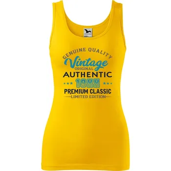 Dámské tílko s potiskem Original vintage Velikost: 2XL, Barva: Žlutá