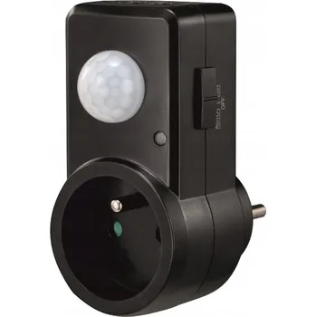 Pohybové čidlo ČERNÝ PIR SENZOR POHYBU DO ZÁSUVKY