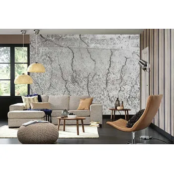 Fototapeta DIMEX | Samolepicí vliesová fototapeta na zeď Prasklý vyztužený beton MA-5-2641 | 375 x 250 cm | černá, šedá + Samolepicí vliesová fototapeta na stěnu DIMEX Prasklý vyztužený beton MA52641 v rozměru 375 x 250 cm