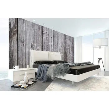 Fototapeta DIMEX | Samolepicí vliesová fototapeta na zeď Staré dřevěné lamely MA-5-2568 | 375 x 250 cm | šedá + Samolepicí vliesová fototapeta na stěnu DIMEX Staré dřevěné lamely MA52568 v rozměru 375 x 250 cm