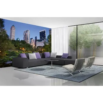 Fototapeta DIMEX | Samolepicí vliesová fototapeta na zeď Panoráma Central parku MA-5-2969 | 375 x 250 cm | zelená, modrá, černá, šedá + Samolepicí vliesová fototapeta na stěnu DIMEX Panoráma Central parku MA52969 v rozměru 375 x 250 cm