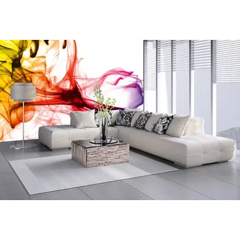 Fototapeta DIMEX | Samolepicí vliesová fototapeta na zeď Teplý barevný kouř MA-5-2533 | 375 x 250 cm | červená, černá, žlutá, oranžová, růžová + Samolepicí vliesová fototapeta na stěnu DIMEX Teplý barevný kouř MA52533 v rozměru 375 x 250 cm