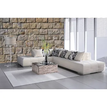 Fototapeta DIMEX | Samolepicí vliesová fototapeta na zeď Stěna z pískovcových bloků MA-5-2358 | 375 x 250 cm | hnědá, šedá + Samolepicí vliesová fototapeta na stěnu DIMEX Stěna z pískovcových bloků MA52358 v rozměru 375 x 250 cm