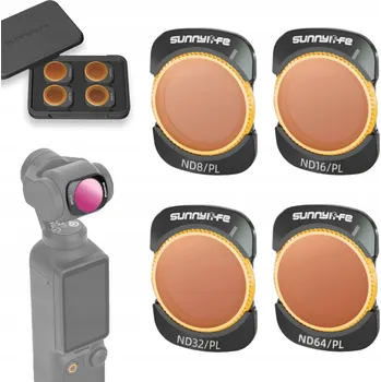 Sada 4 filtrů pro DJI OSMO POCKET 3 - ND8 PL ND16 PL ND32 PL ND64 PL + Pouzdro