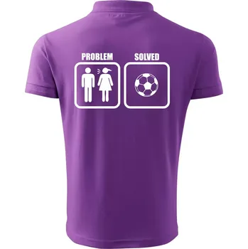 Pánská košile Problém fotbal - Polokošile pánská Pique Polo 203 - 3XL ( Fialová )