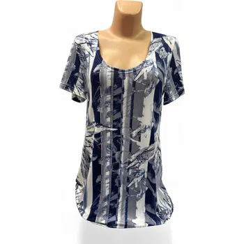 Dámská tunika Halenky a topy, Barva Modrá, Velikost XL46, Materiál 96% Viskoza 4% Lycra