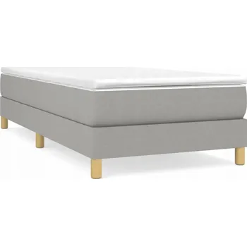 Postel Čalouněná postel VidaXL 100x200 cm bílá, odstíny šedé