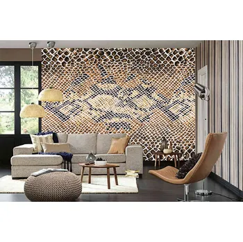 Fototapeta DIMEX | Samolepicí vliesová fototapeta na zeď Hadí kůže MA-5-2580 | 375 x 250 cm | béžová, černá, hnědá + Samolepicí vliesová fototapeta na stěnu DIMEX Hadí kůže MA52580 v rozměru 375 x 250 cm