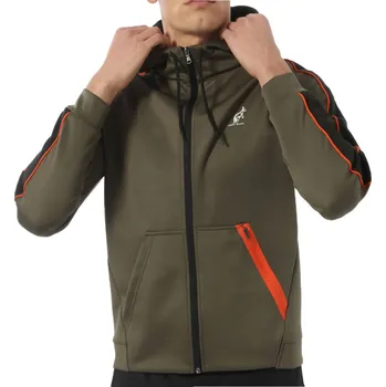 Pánská mikina Pánská tenisová mikina Australian Volee Jacket with Hood M - verde aneto Zelený (XXL)