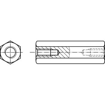 Šroub sloupek šestihran ocel 4.8 ZB M6 40 mm