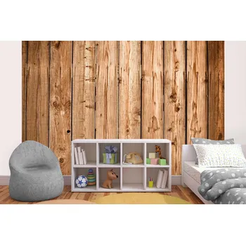 Fototapeta DIMEX | Samolepicí vliesová fototapeta na zeď Dřevěný panel MA-5-2569 | 375 x 250 cm | hnědá + Samolepicí vliesová fototapeta na stěnu DIMEX Dřevěný panel MA52569 v rozměru 375 x 250 cm