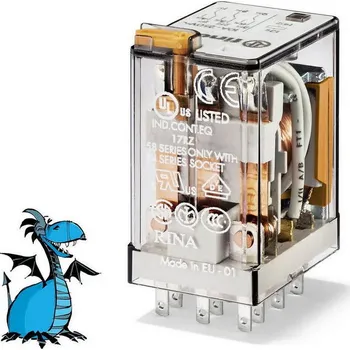 Relé Miniaturní průmyslové relé, DIN, 3P/10A, 24V AC, MA FINDER 55.33.8.024.0010