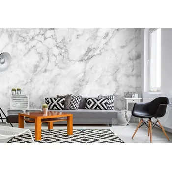 Fototapeta DIMEX | Samolepicí vliesová fototapeta na zeď Mramor detail MA-5-2493 | 375 x 250 cm | bílá + Samolepicí vliesová fototapeta na stěnu DIMEX Mramor detail MA52493 v rozměru 375 x 250 cm