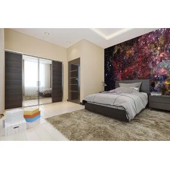 Fototapeta DIMEX | Samolepicí vliesová fototapeta na zeď Temná galaxie MA-5-2302 | 375 x 250 cm | červená, černá, růžová + Samolepicí vliesová fototapeta na stěnu DIMEX Temná galaxie MA52302 v rozměru 375 x 250 cm