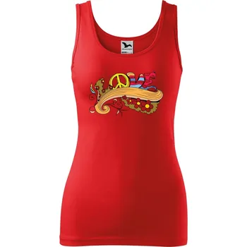 Dámské tílko s potiskem Love Velikost: M, Barva: Červená