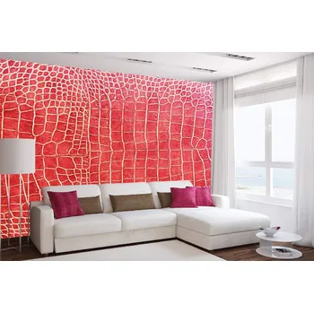 Fototapeta DIMEX | Samolepicí vliesová fototapeta na zeď Textura červené krokodýlí kůže MA-5-2588 | 375 x 250 cm | červená, bílá + Samolepicí vliesová fototapeta na stěnu DIMEX Textura červené krokodýlí kůže MA52588 v rozměru 375 x 250 cm