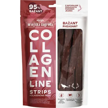 Pamlsek pro psa Wiejska Zagroda Psí pamlsek Kolagenové proužky Bažant 90g
