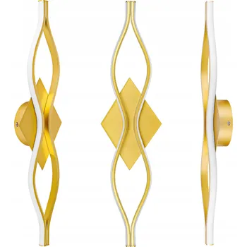 Lampička Nástěnné svítidlo lampička na čtení vnitřní LED lampa 58cm zlatá