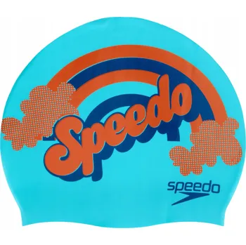 Plavecká čepice Dětská plavecká čepice Speedo Slogan Print modrá/tmavě modrá OS