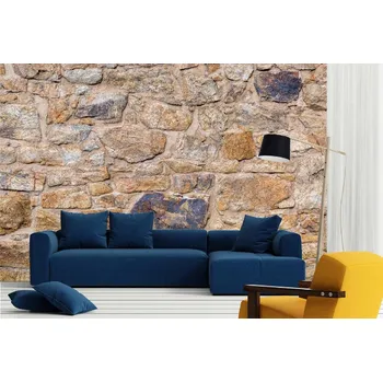 Fototapeta DIMEX | Samolepicí vliesová fototapeta na zeď Textura staré kamenné zdi MA-5-2402 | 375 x 250 cm | béžová, černá, hnědá + Samolepicí vliesová fototapeta na stěnu DIMEX Textura staré kamenné zdi MA52402 v rozměru 375 x 250 cm