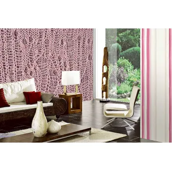 Fototapeta DIMEX | Samolepicí vliesová fototapeta na zeď Háčkování MA-5-2511 | 375 x 250 cm | růžová + Samolepicí vliesová fototapeta na stěnu DIMEX Háčkování MA52511 v rozměru 375 x 250 cm