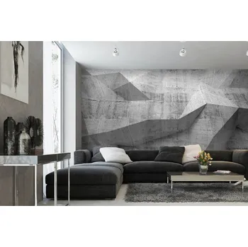 Fototapeta DIMEX | Samolepicí vliesová fototapeta na zeď Beton 3D interiér MA-5-2595 | 375 x 250 cm | bílá, šedá + Samolepicí vliesová fototapeta na stěnu DIMEX Beton 3D interiér MA52595 v rozměru 375 x 250 cm