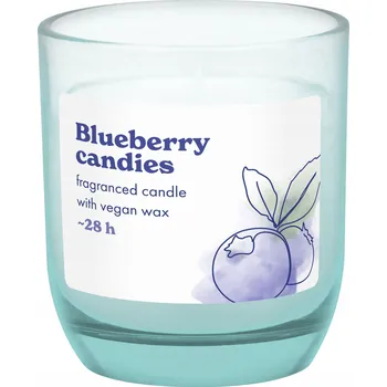 Svíčka Tradiční parafínová svíčka Bluberry Candies Bolsius 1 ks