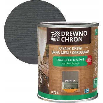 Lak na dřevo Lazura na dřevo Drewnochron 0,75 l šedá satén