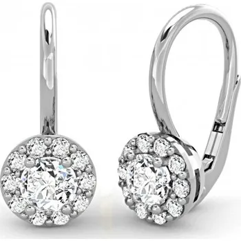 Náušnice Couple, Elegantní dívčí náušnice Andie, bílé zlato se zirkony, Patent dívčí, 585-66-3-0288.1B00.0.00.001.07