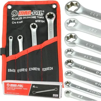 Klíč Očkové klíče Torx 4-ELE (E6-E24) Mar-Pol M58164