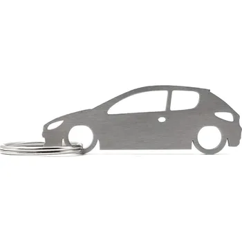 Peugeot 206 3d klíčenka z nerezové oceli