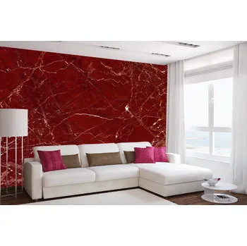Fototapeta DIMEX | Samolepicí vliesová fototapeta na zeď Tmavě červený mramor MA-5-2491 | 375 x 250 cm | červená, bílá, hnědá + Samolepicí vliesová fototapeta na stěnu DIMEX Tmavě červený mramor MA52491 v rozměru 375 x 250 cm